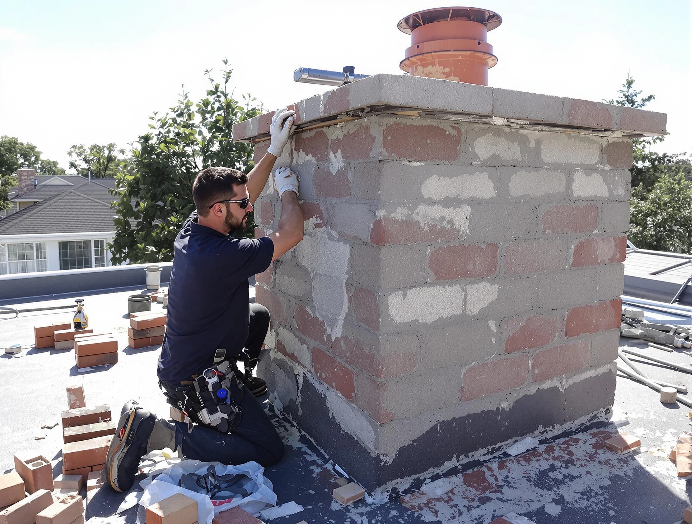 Advanced chimney repair process by Montclair Chimney Sweep in Montclair, NJ