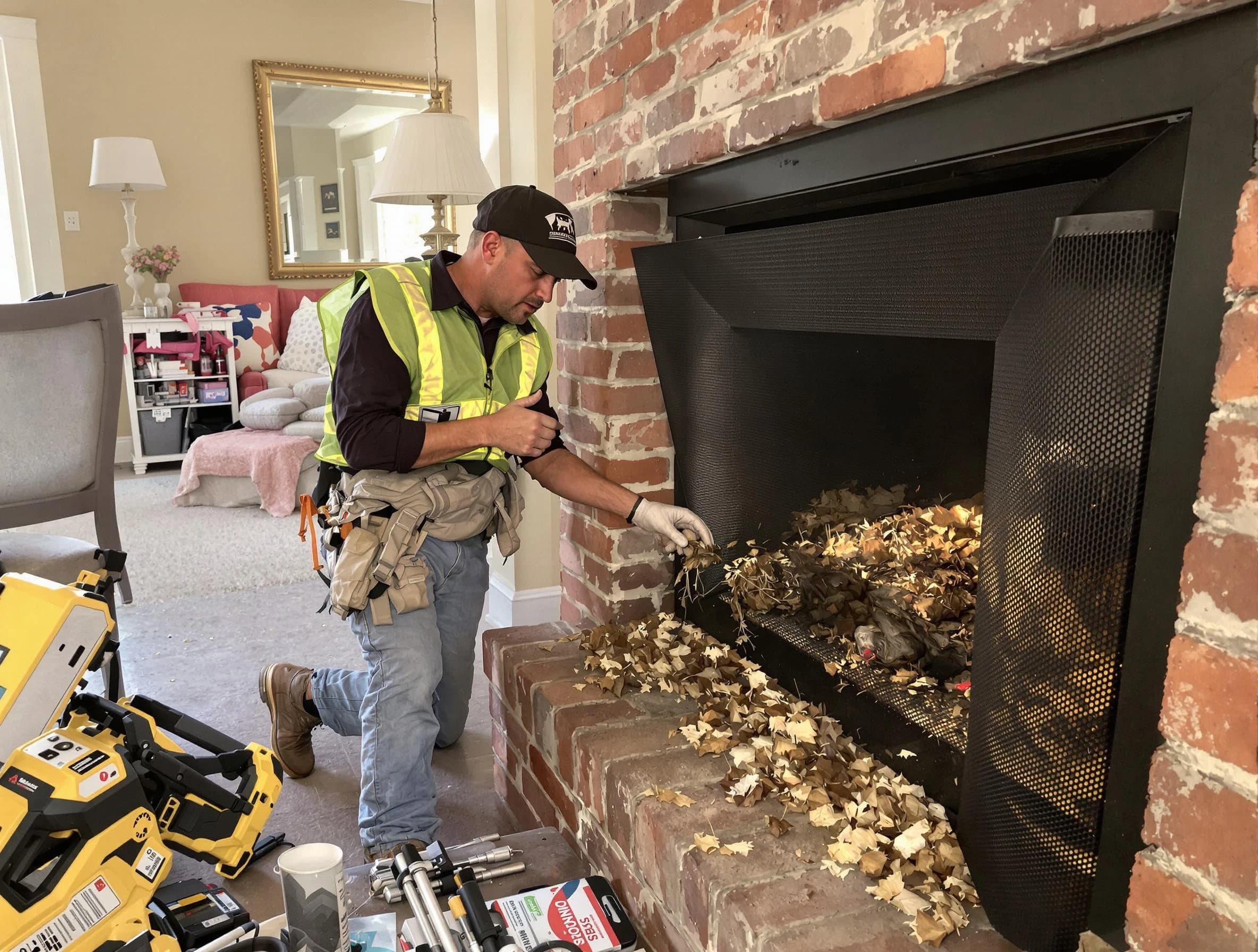 Safe screening installation by Montclair Chimney Sweep in Montclair, NJ