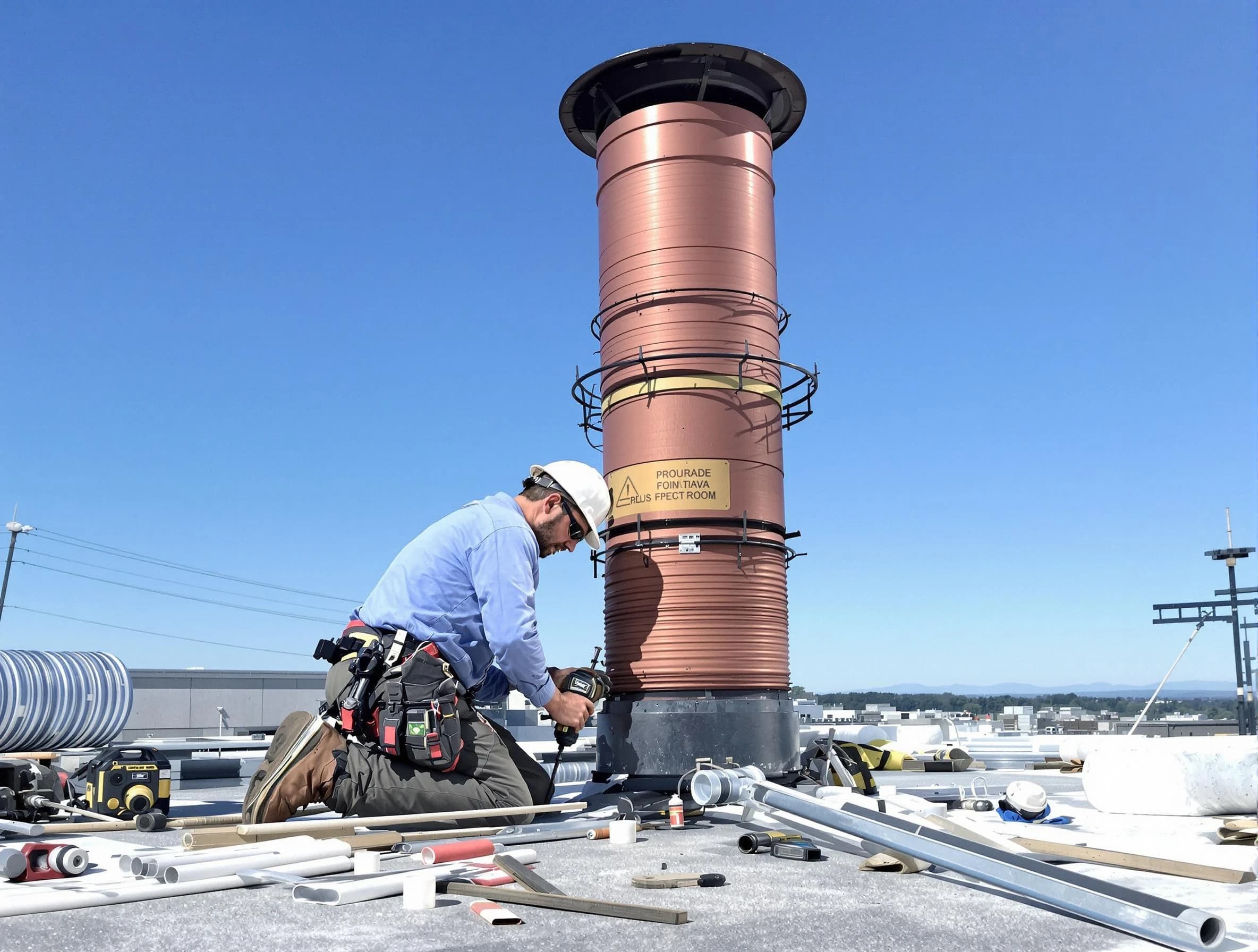 Installed chimney liner by Montclair Chimney Sweep in Montclair, NJ