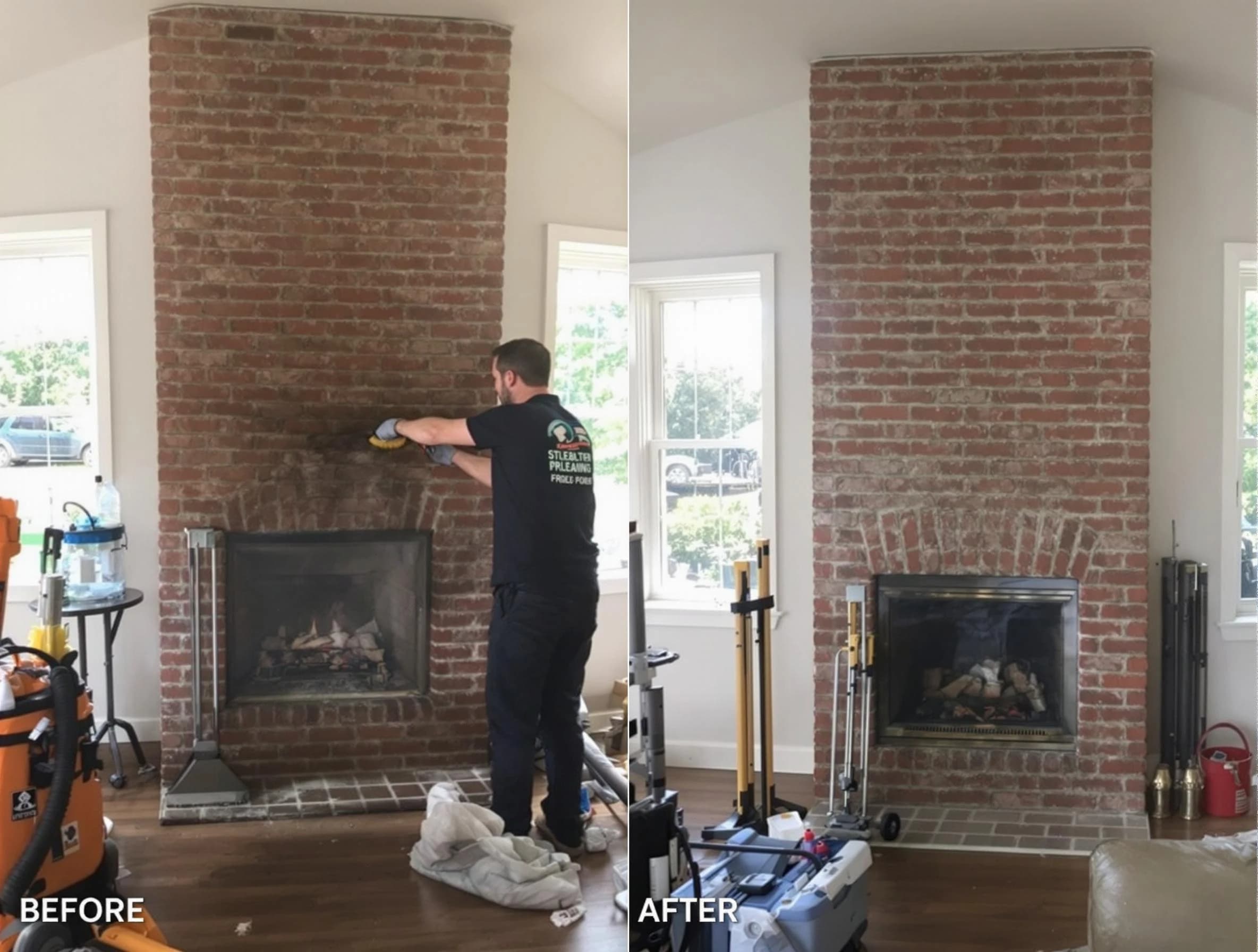 Finished chimney sweeping service by Montclair Chimney Sweep in Montclair, NJ
