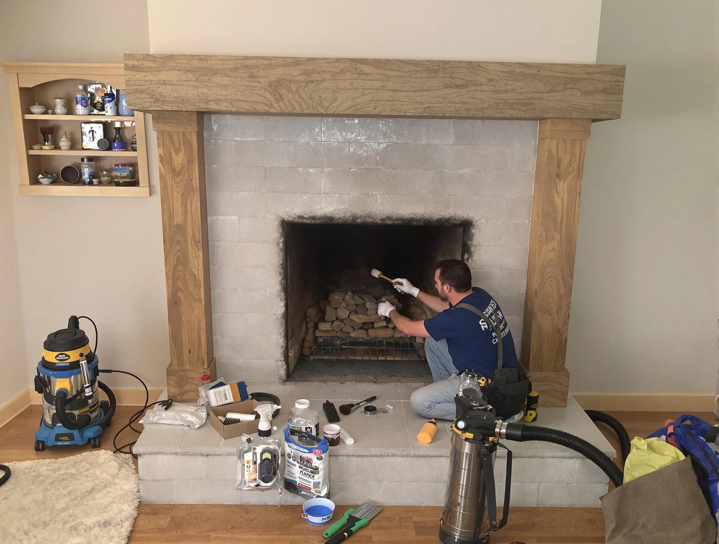 Detailed creosote removal process by Montclair Chimney Sweep in Montclair, NJ