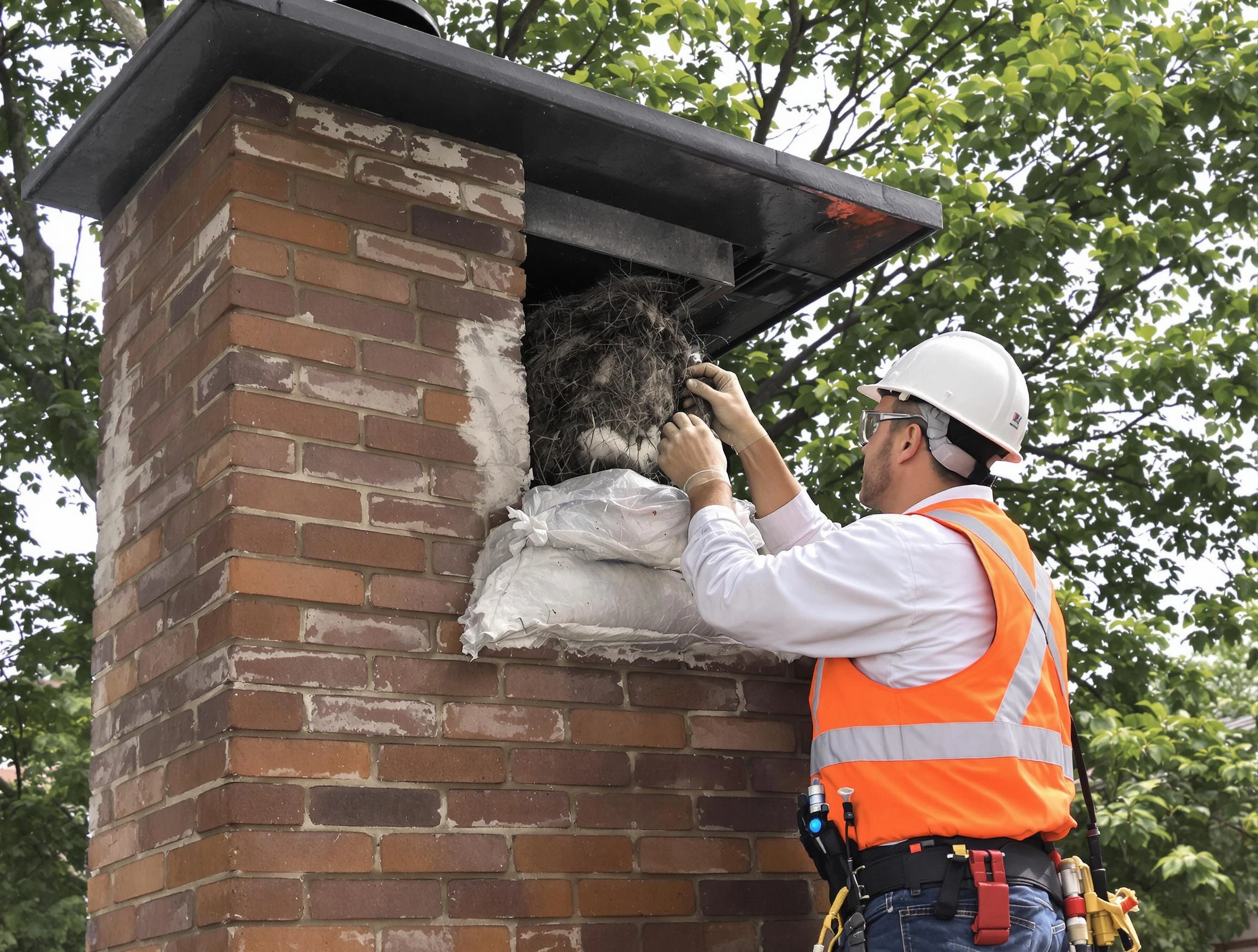 Humane removal of debris and animals by Montclair Chimney Sweep in Montclair, NJ