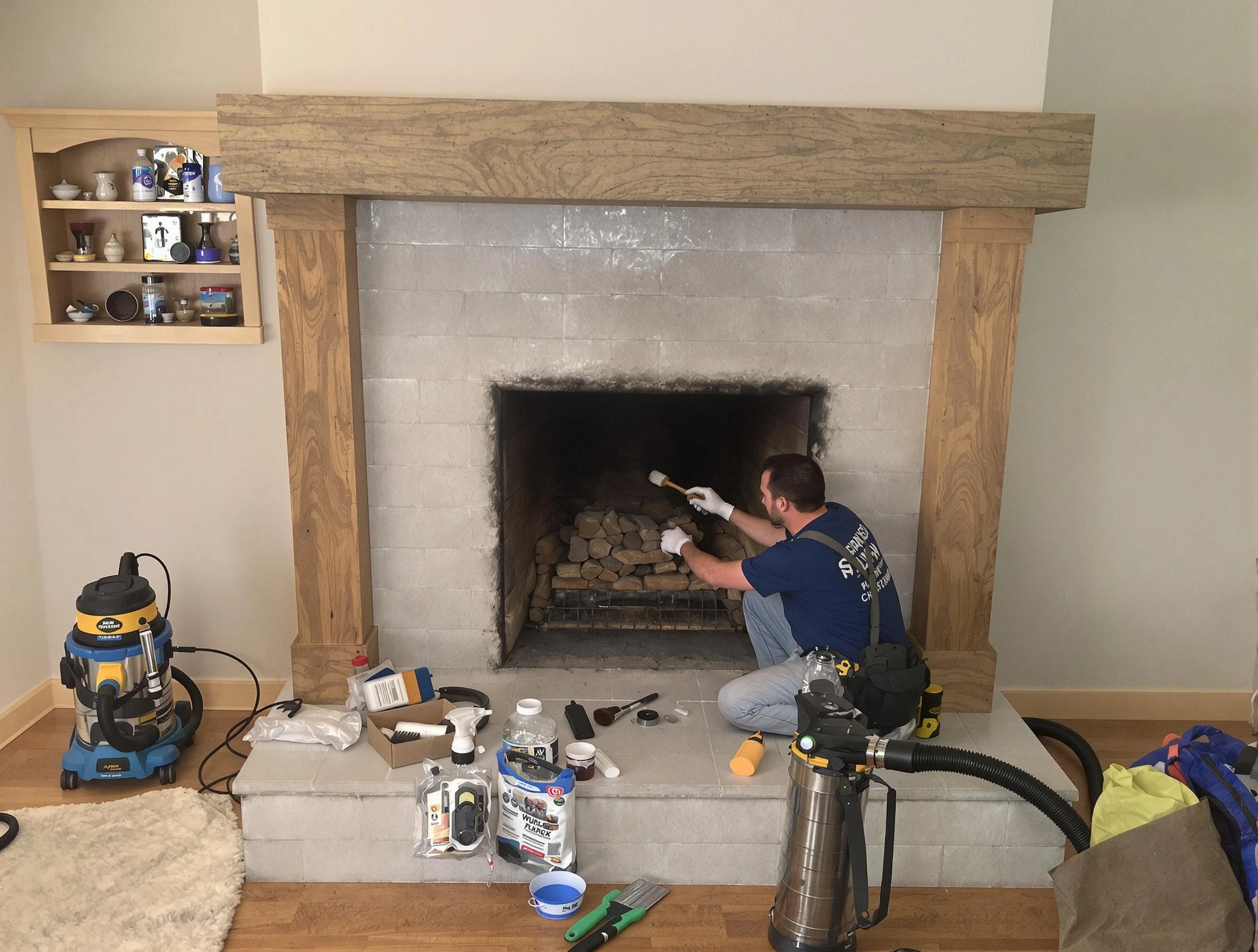 Detailed creosote removal process by Montclair Chimney Sweep in Montclair, NJ