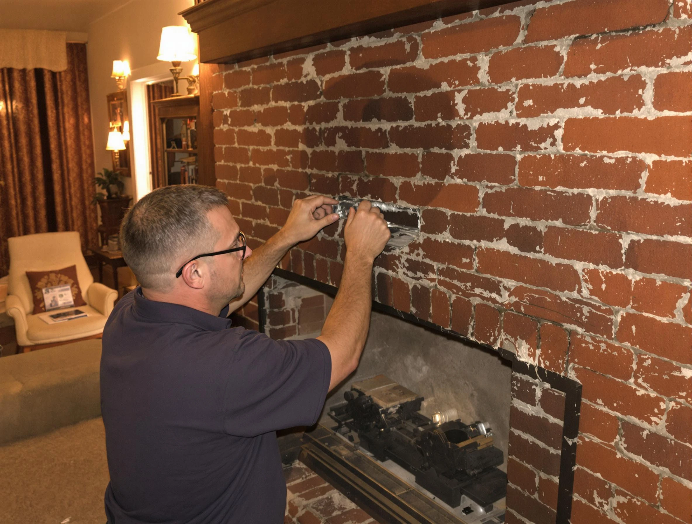 Montclair Chimney Sweep expert fixing a fireplace in Montclair, NJ